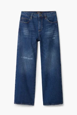Denim culotte pants