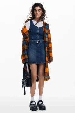 Denim dress belt