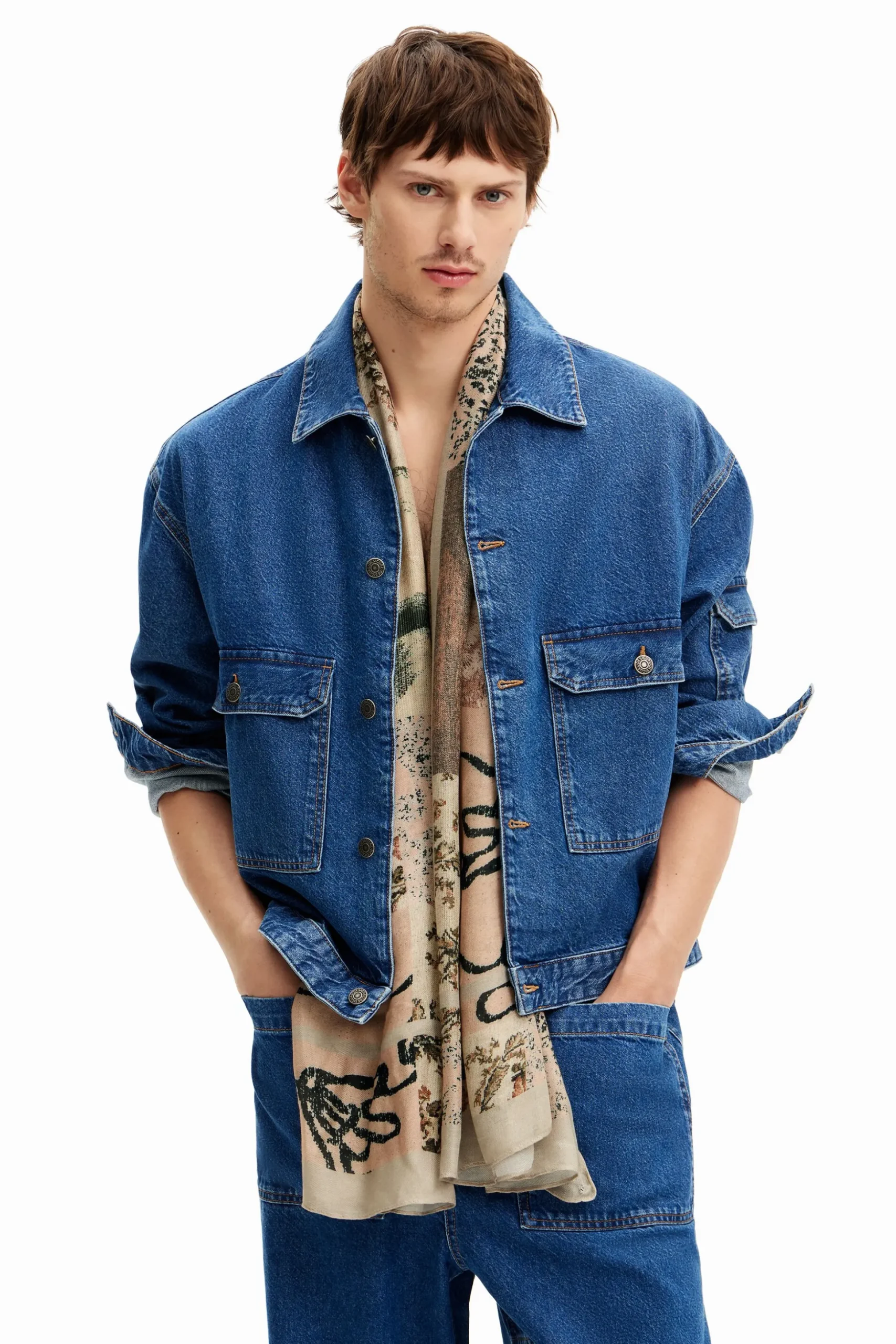 Denim jacket with pockets