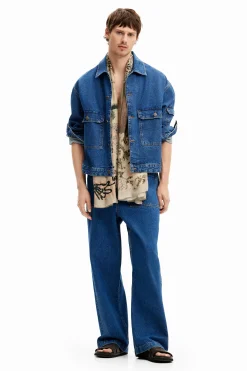 Denim jacket with pockets