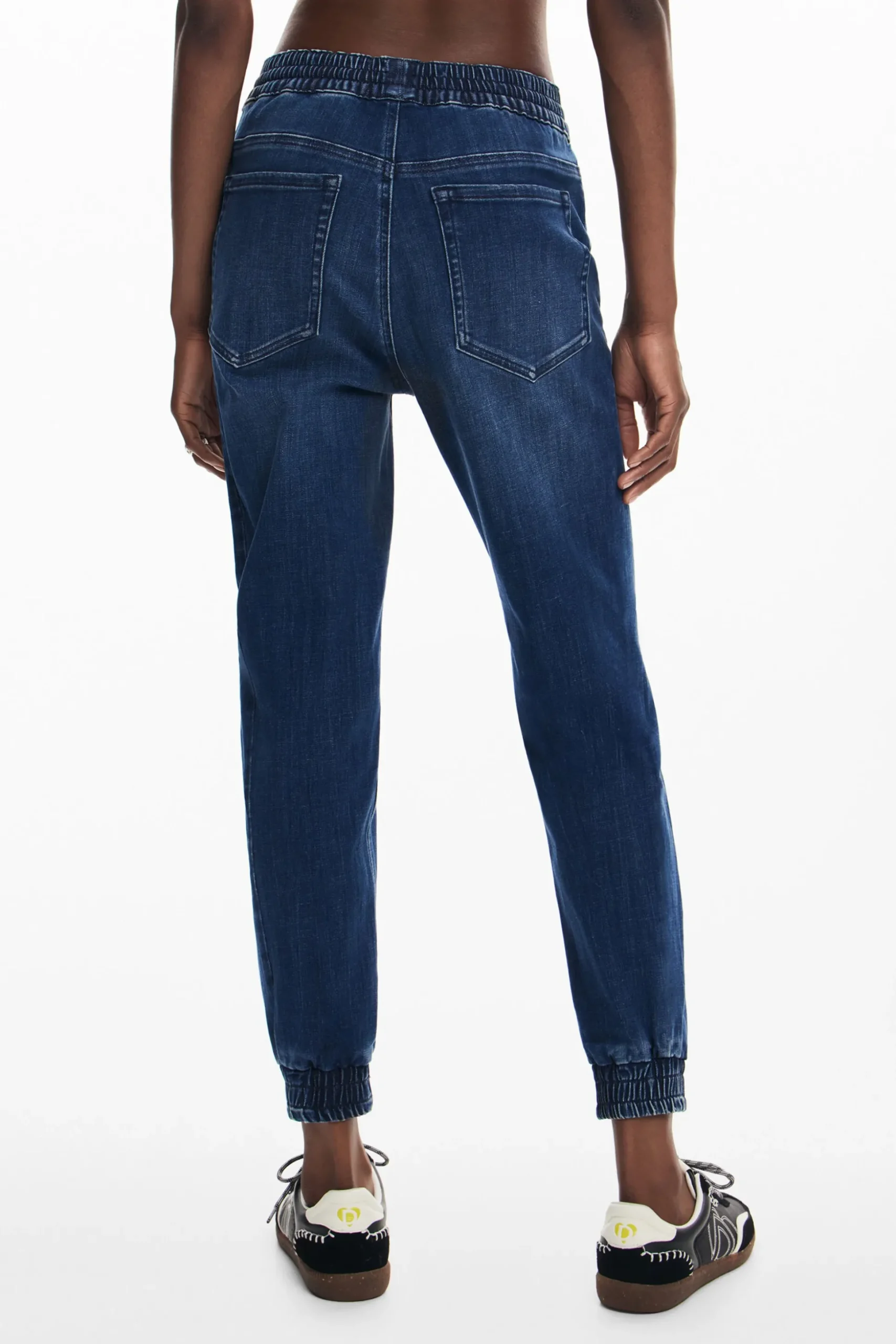Denim jogger pants