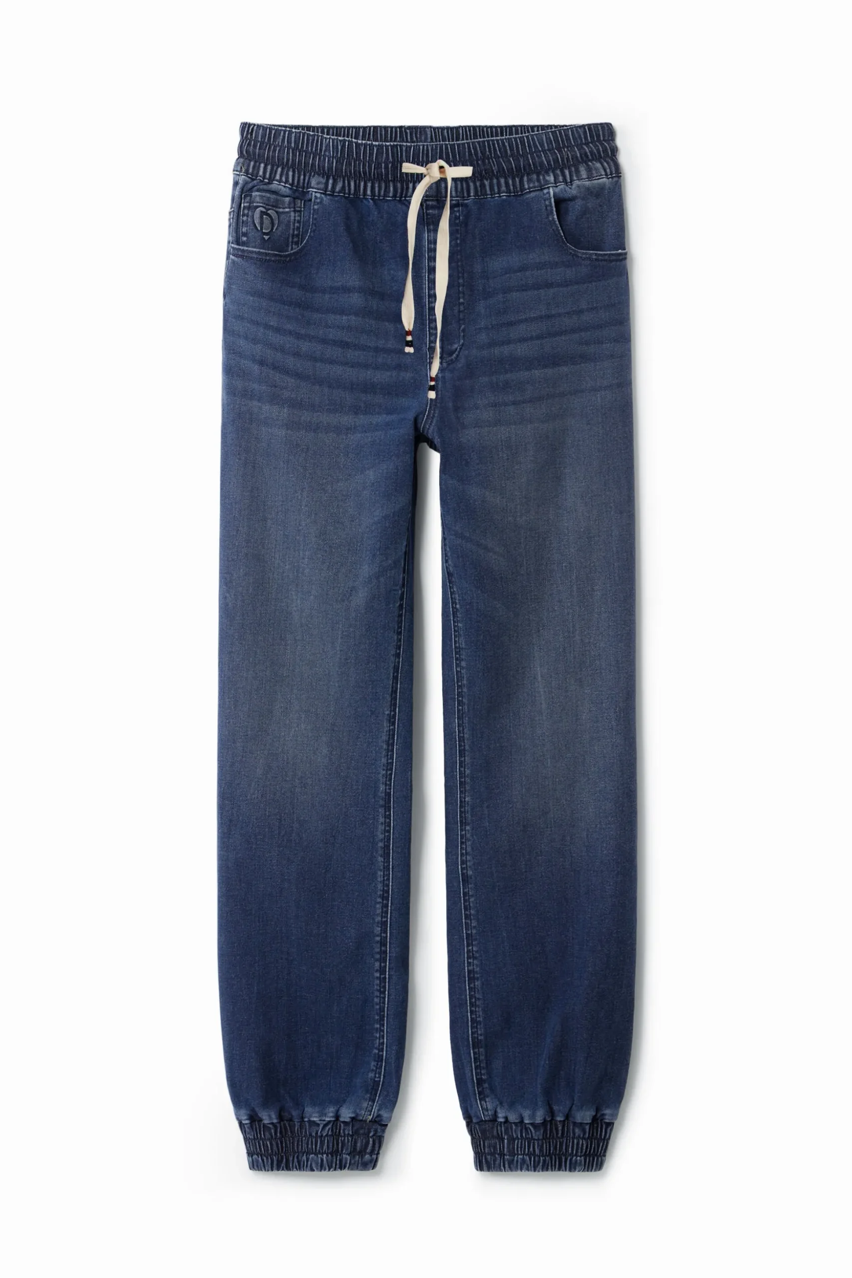 Denim jogger pants