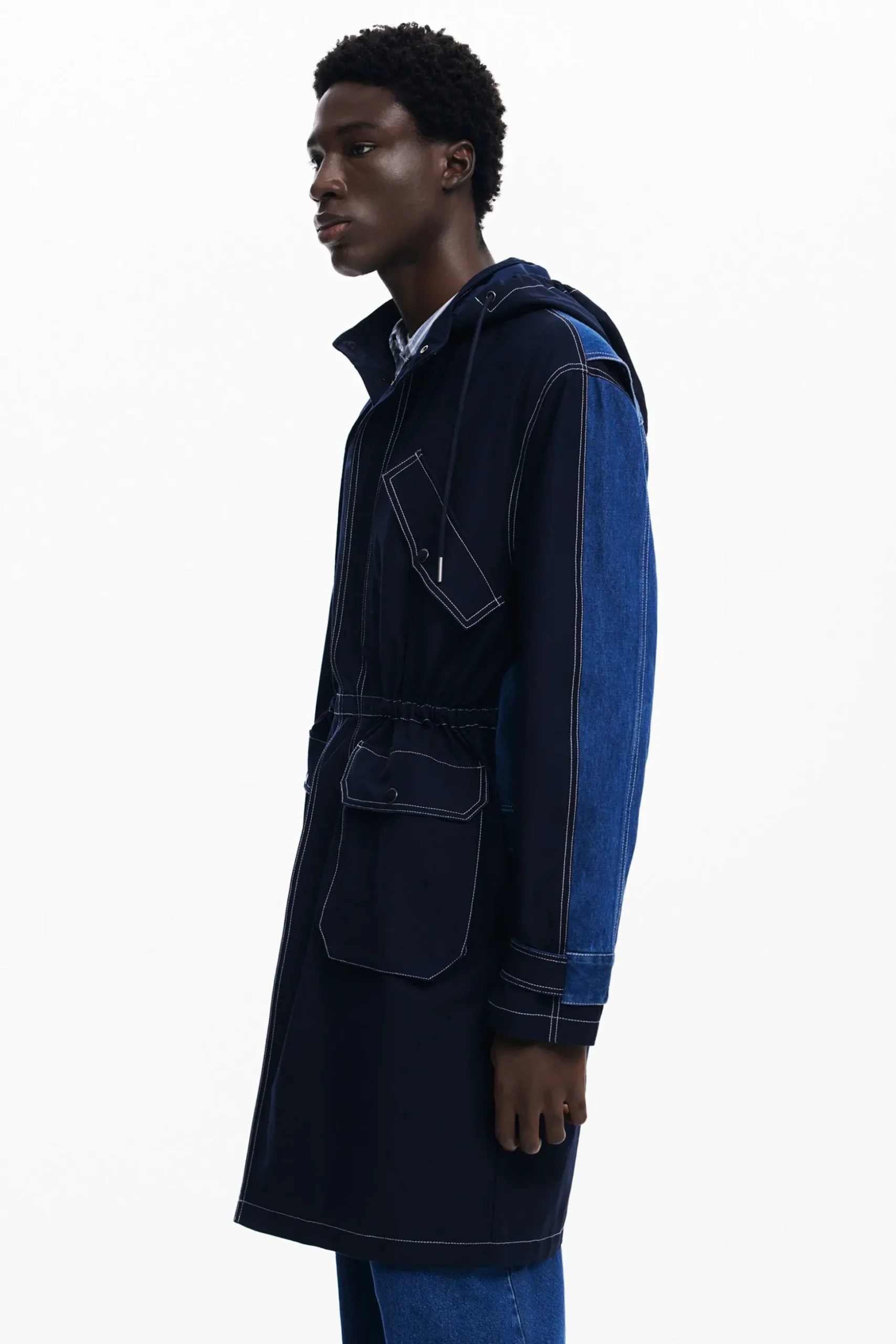 Denim parka