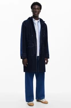 Denim parka