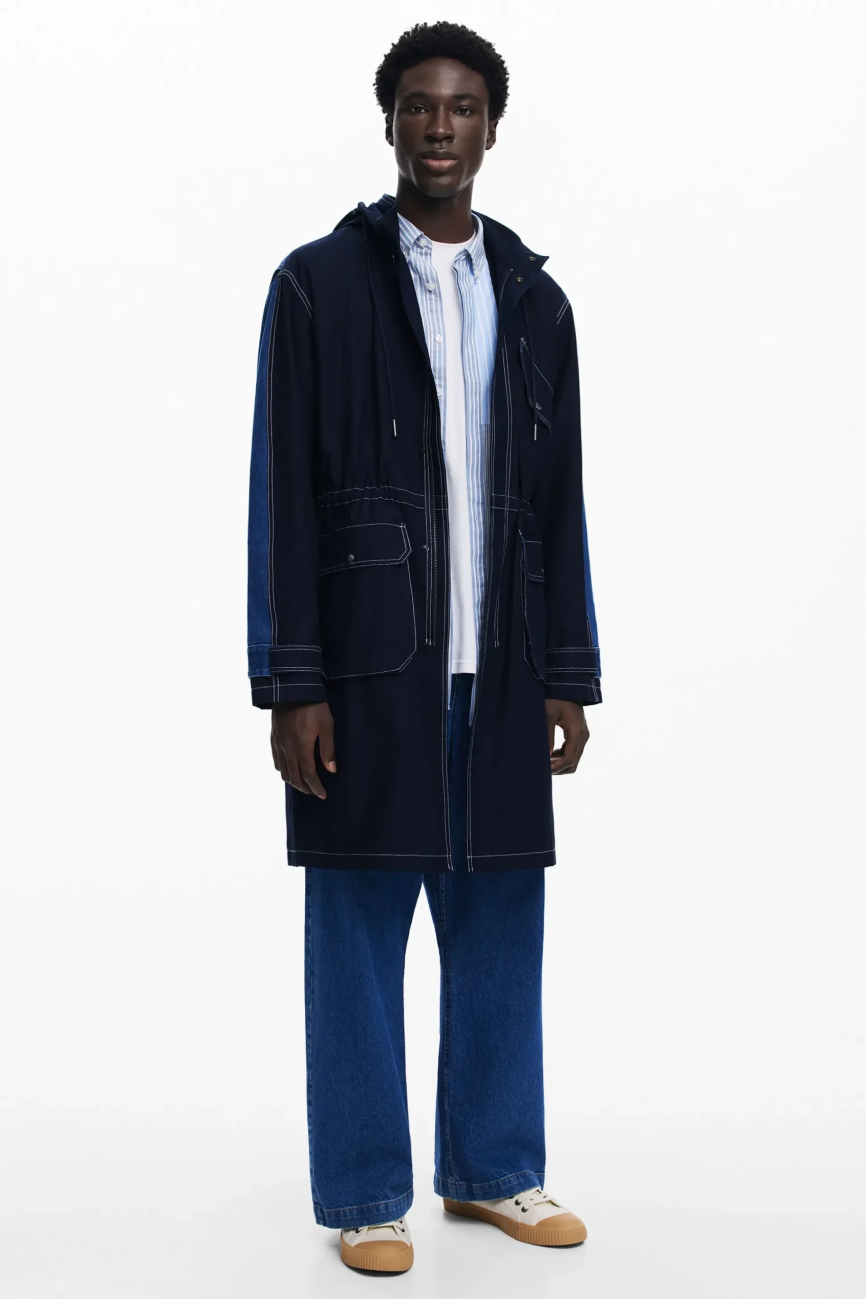 Denim parka