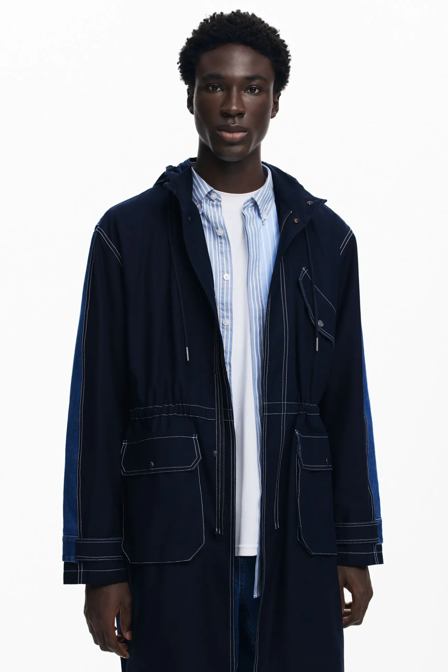 Denim parka