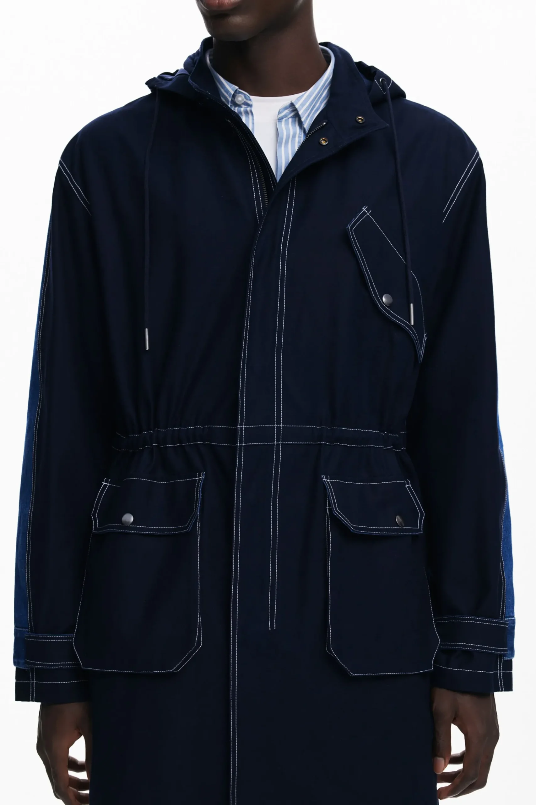 Denim parka