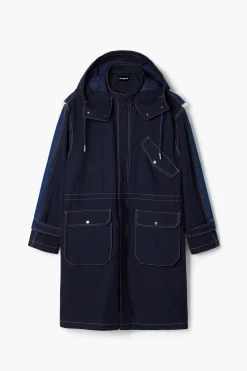 Denim parka
