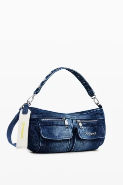 Denim shoulder bag