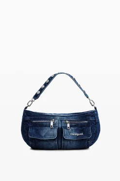Denim shoulder bag