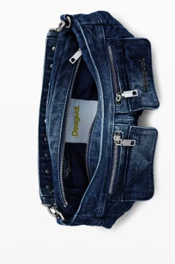 Denim shoulder bag
