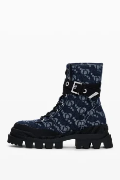 Denim trucker boot