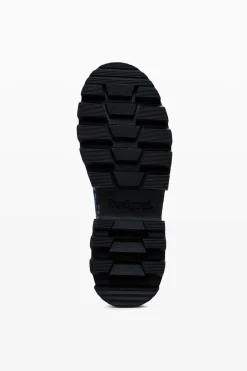 Denim trucker boot