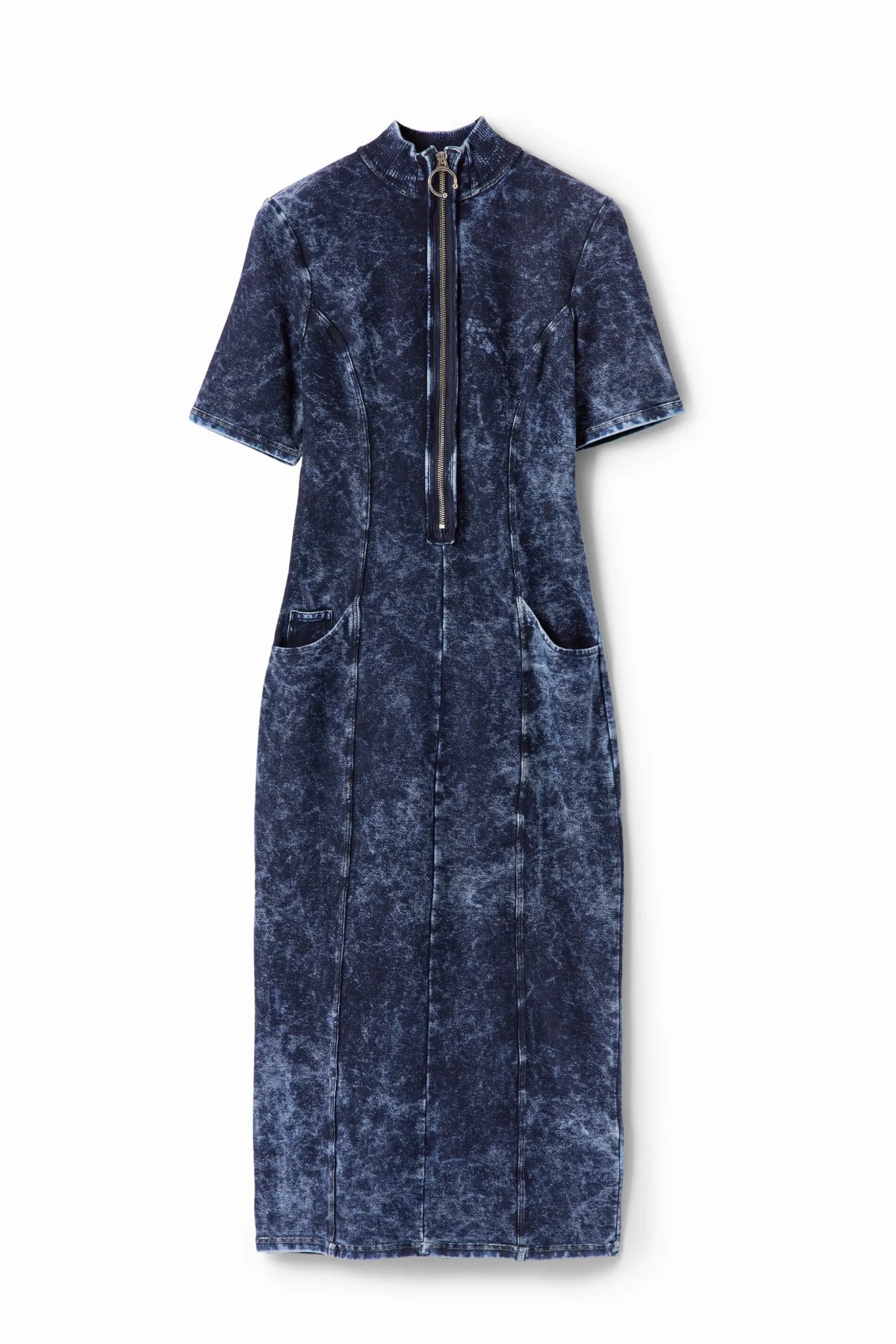 Denim-effect dress