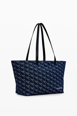 Desigual logo shopper bag