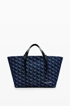 Desigual logo shopper bag