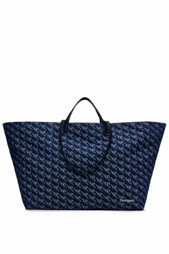 Desigual logo shopper bag