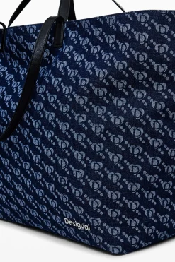 Desigual logo shopper bag