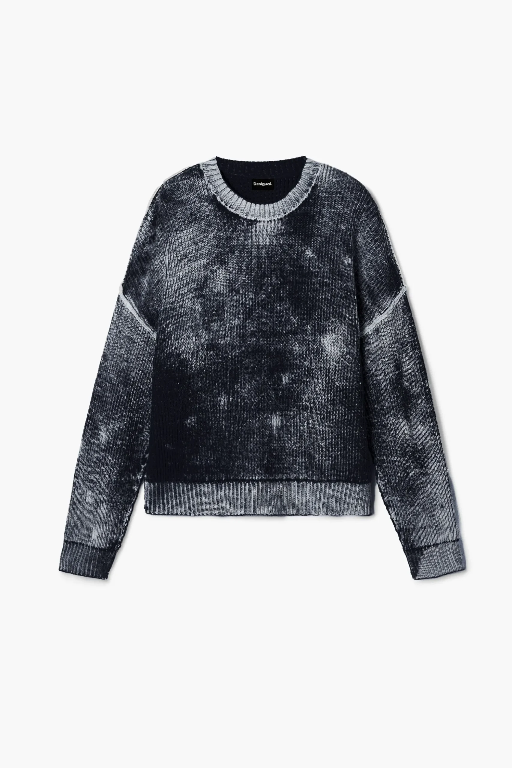 Distressed knit sweater