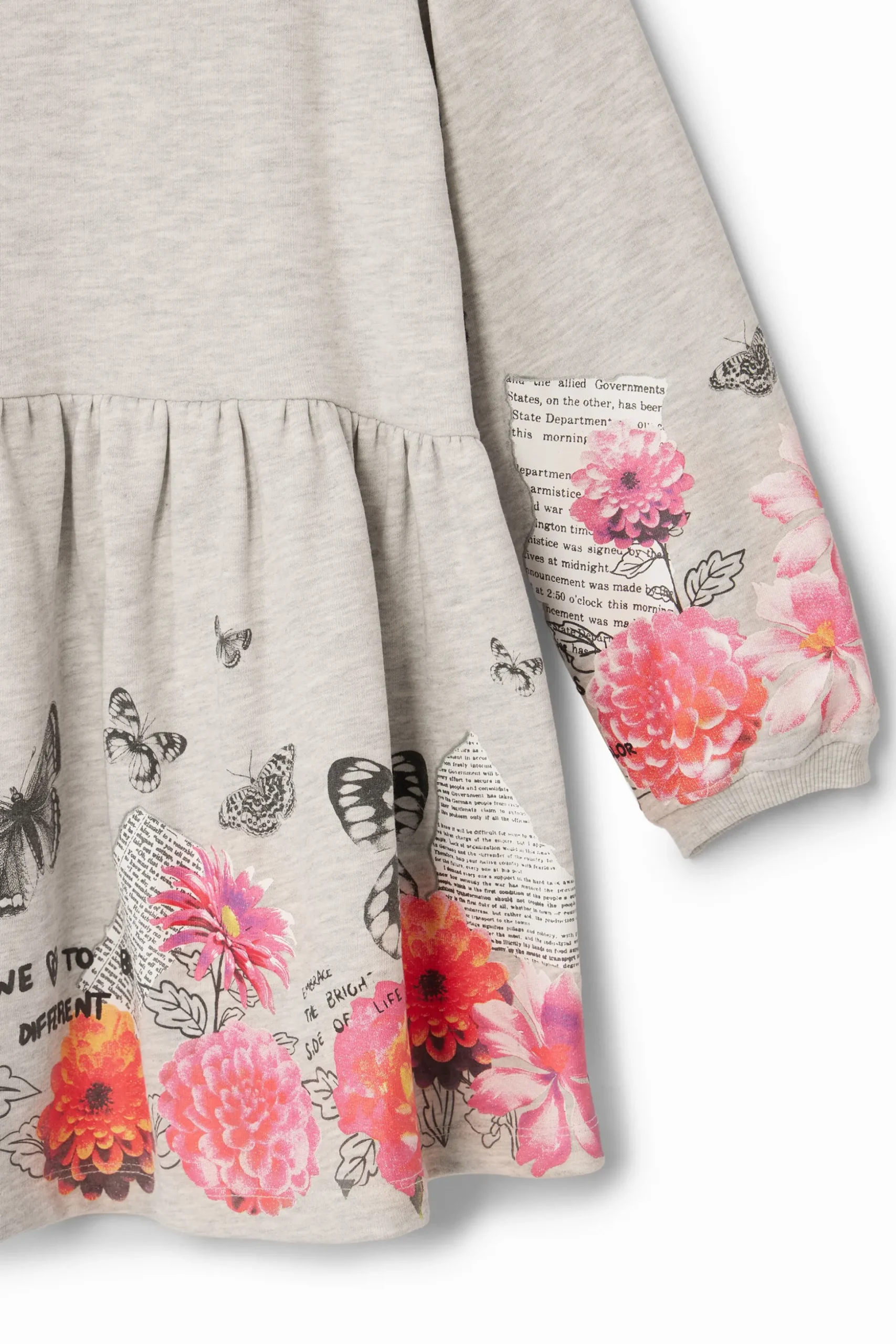 Dress with butterflies and flowers