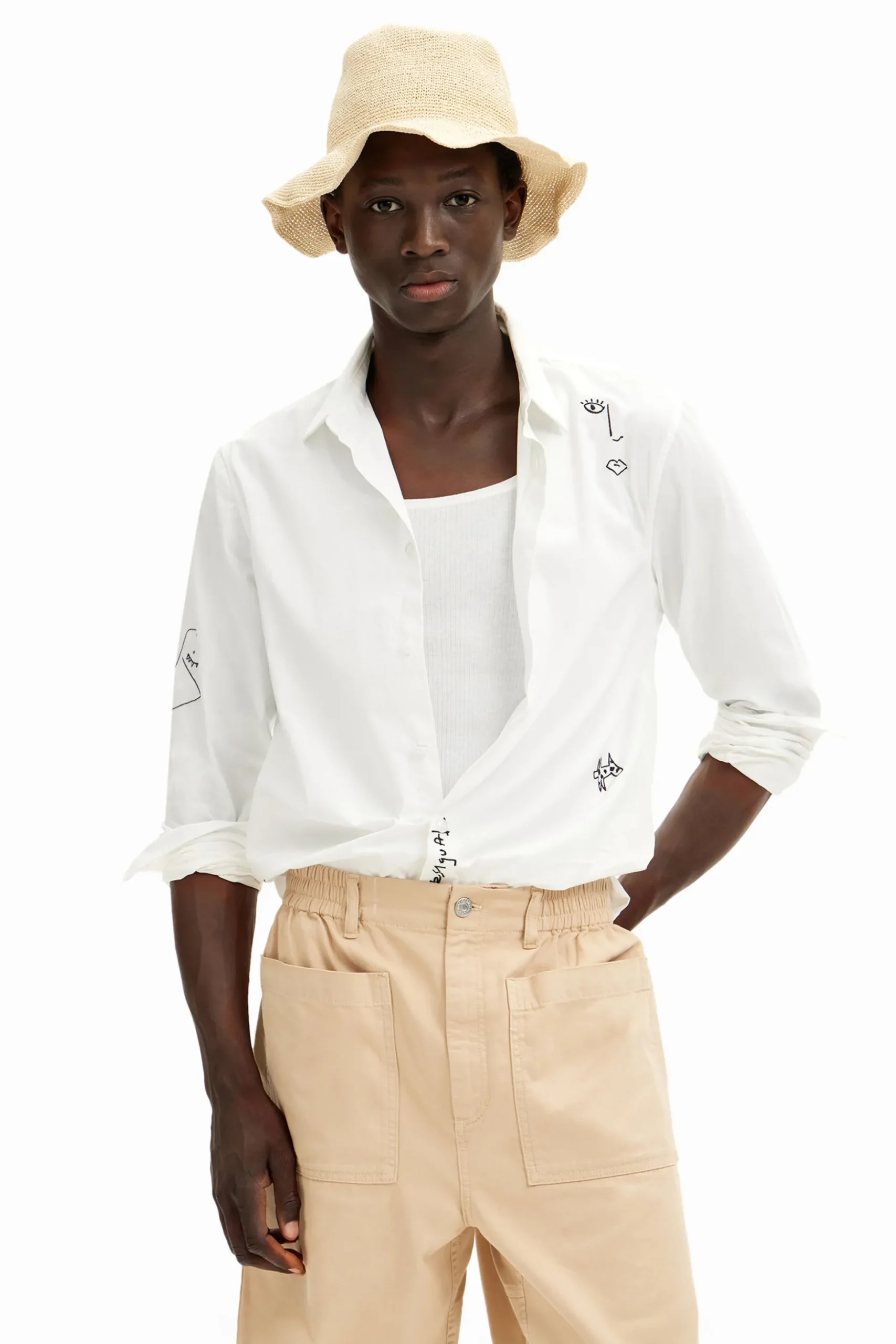 Embroidered details shirt