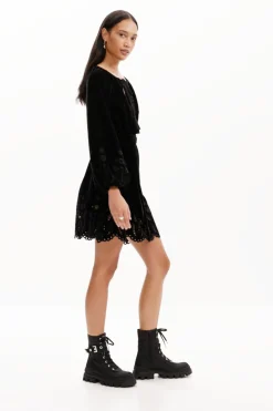 Embroidered mini dress