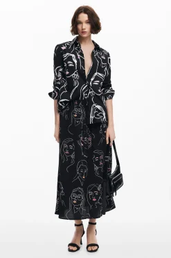 Face print shirt