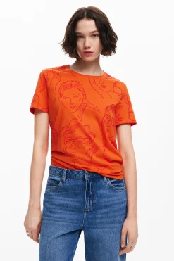 Face print T-shirt