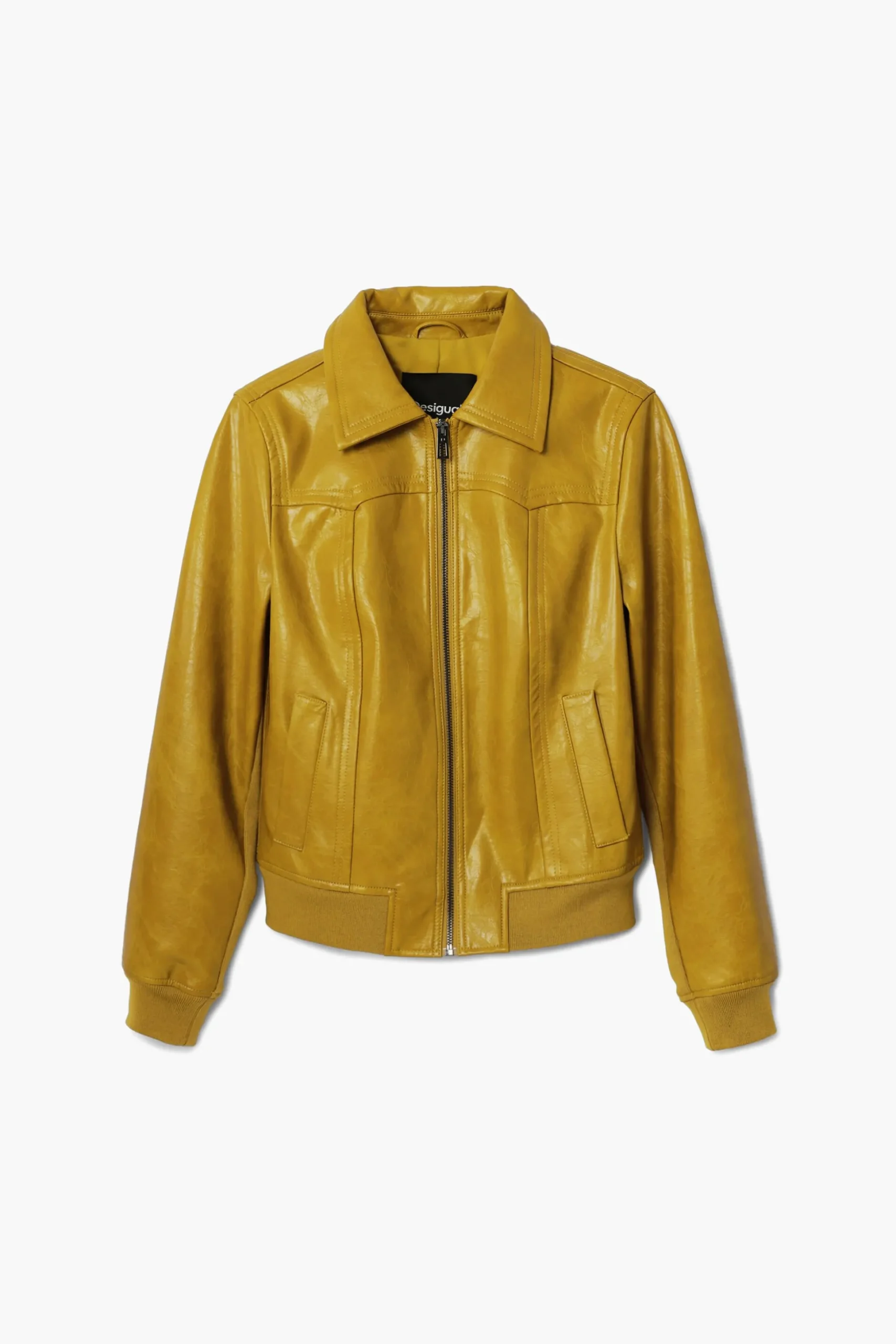 Faux leather biker jacket