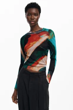 Fine knit Arty faded sweater