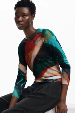 Fine knit Arty faded sweater