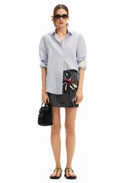 Floral illustration miniskirt