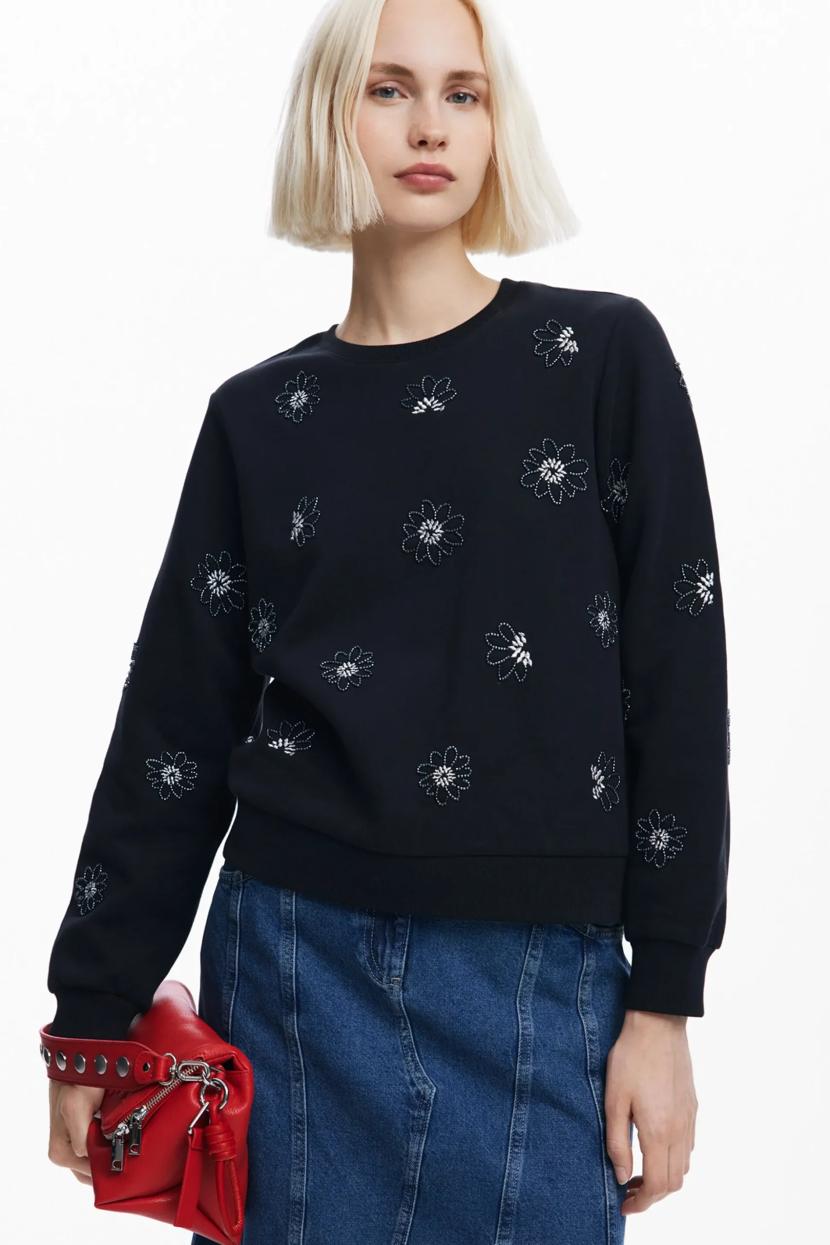 Floral jewel sweatshirt