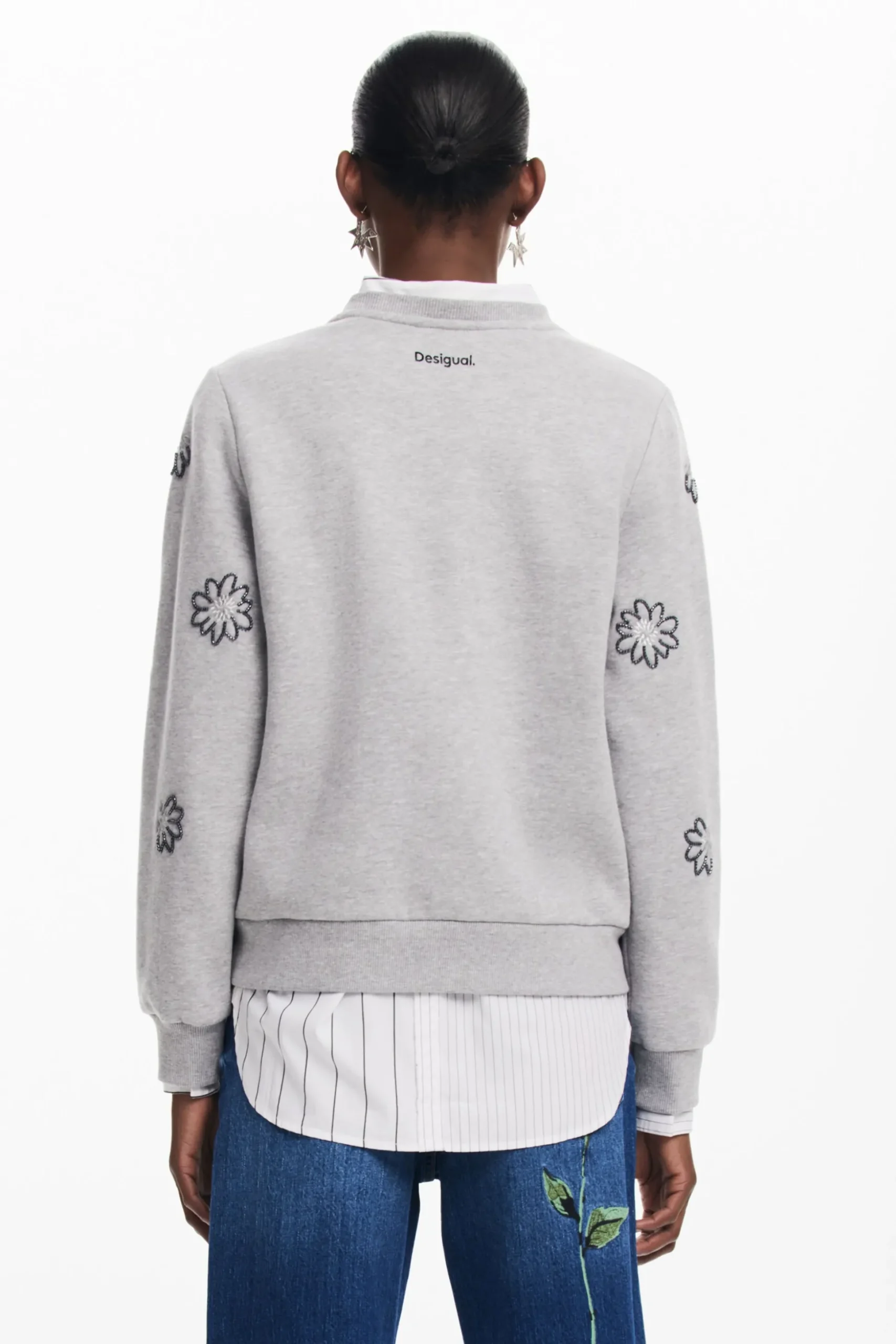 Floral jewel sweatshirt