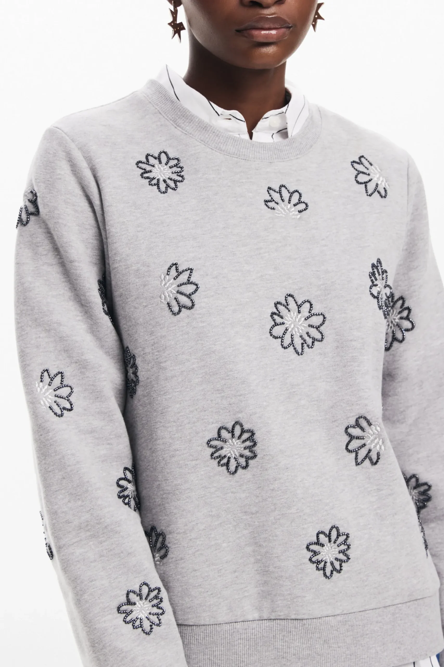 Floral jewel sweatshirt