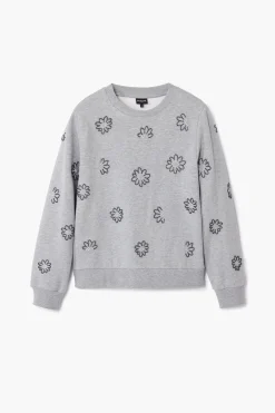 Floral jewel sweatshirt