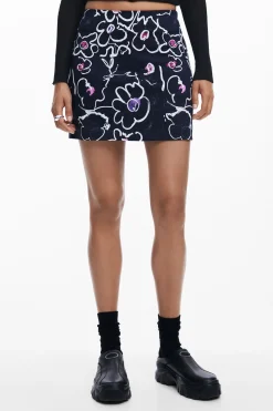 Floral miniskirt