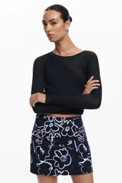 Floral miniskirt