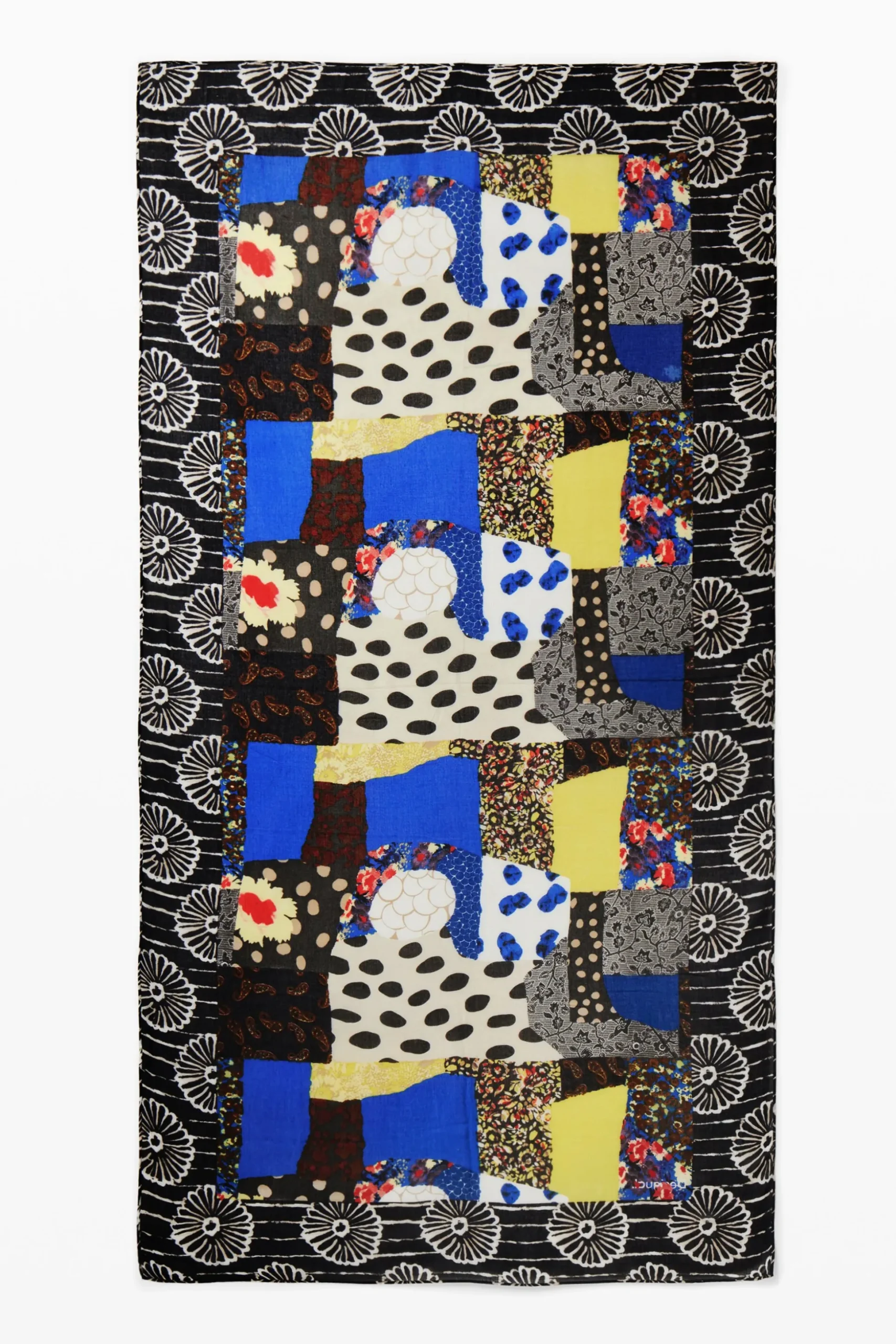 Floral patch scarf