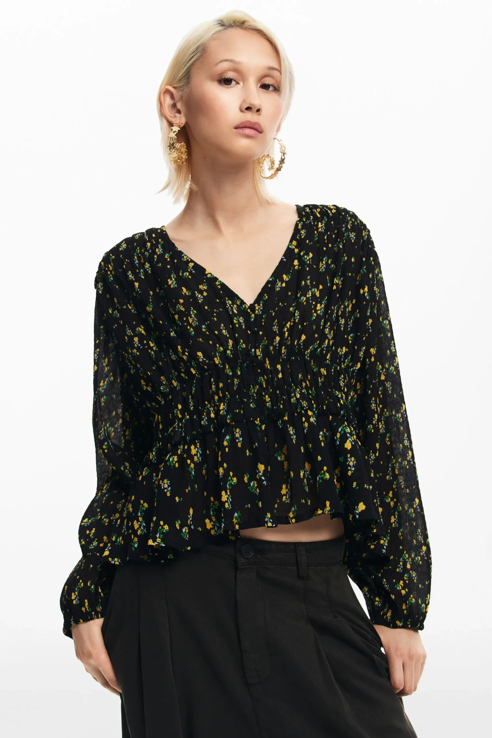 Floral print blouse