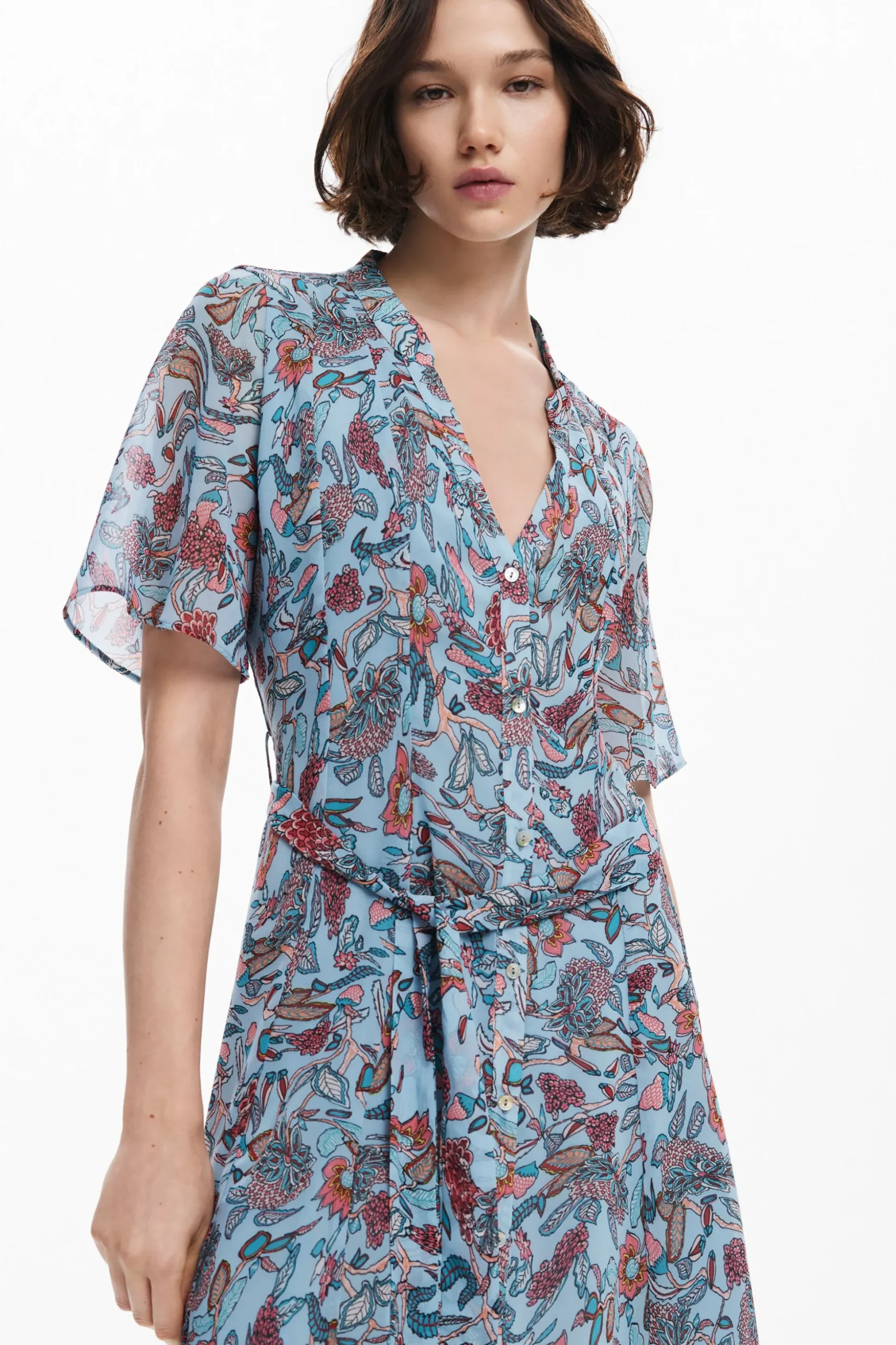 Floral print midi dress