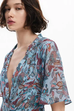 Floral print midi dress