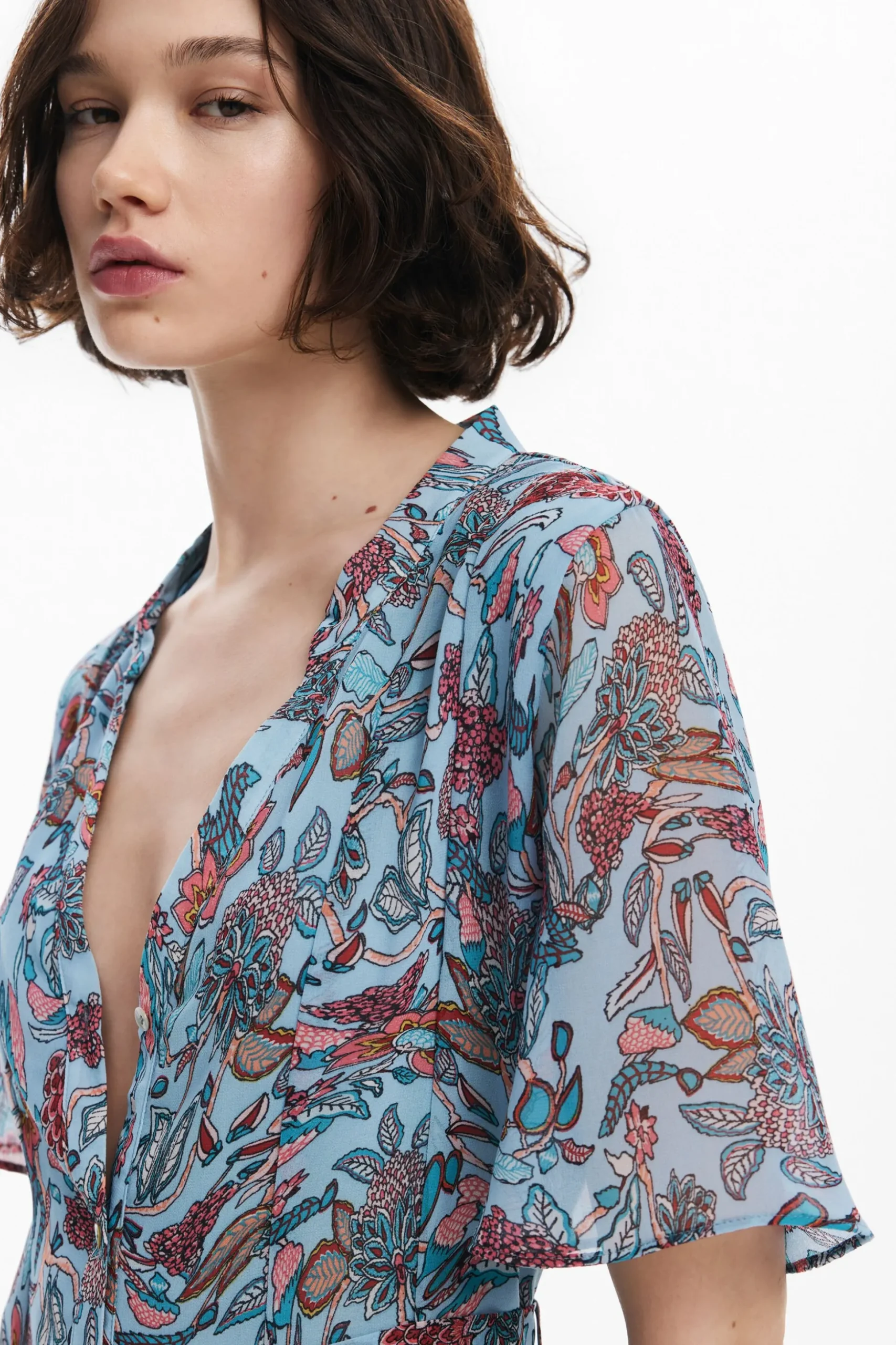 Floral print midi dress