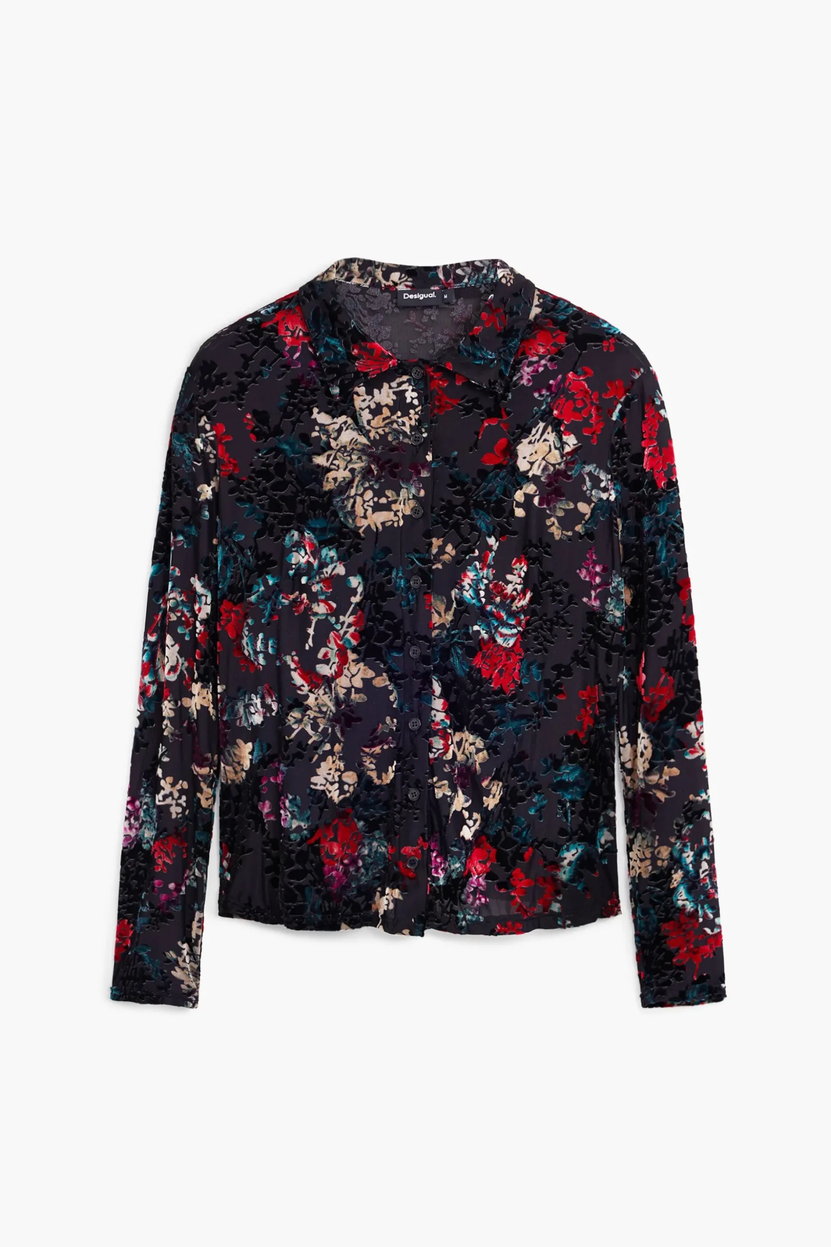 Floral print tulle T-shirt