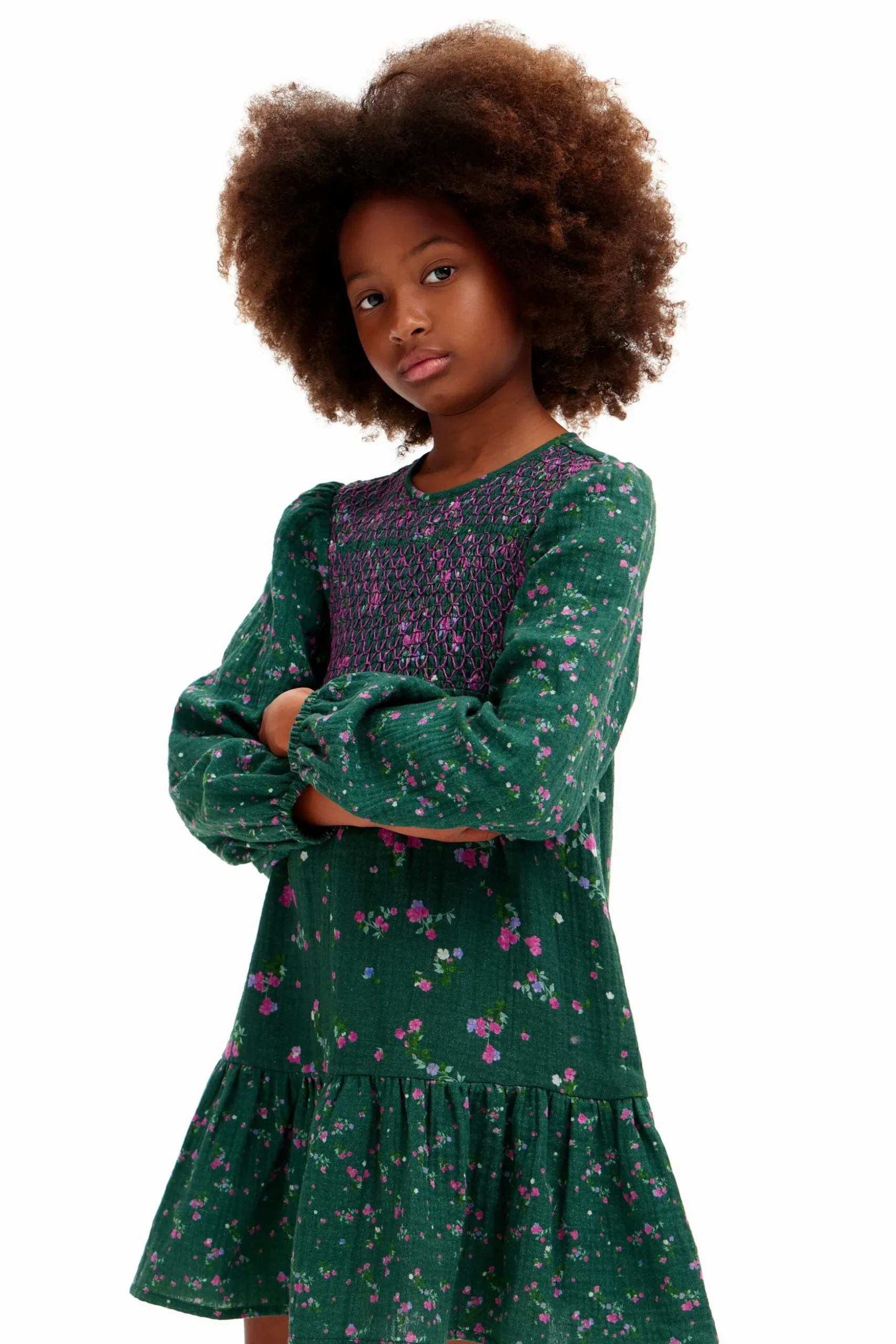 Floral shirt dress