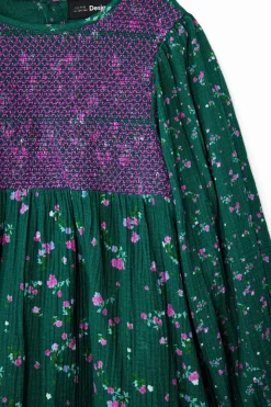 Floral shirt dress