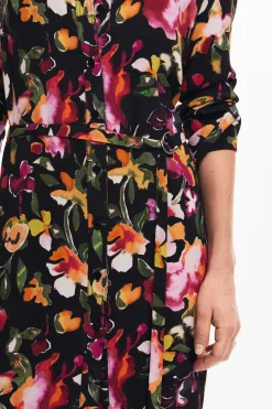 Floral shirt dress