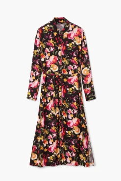 Floral shirt dress