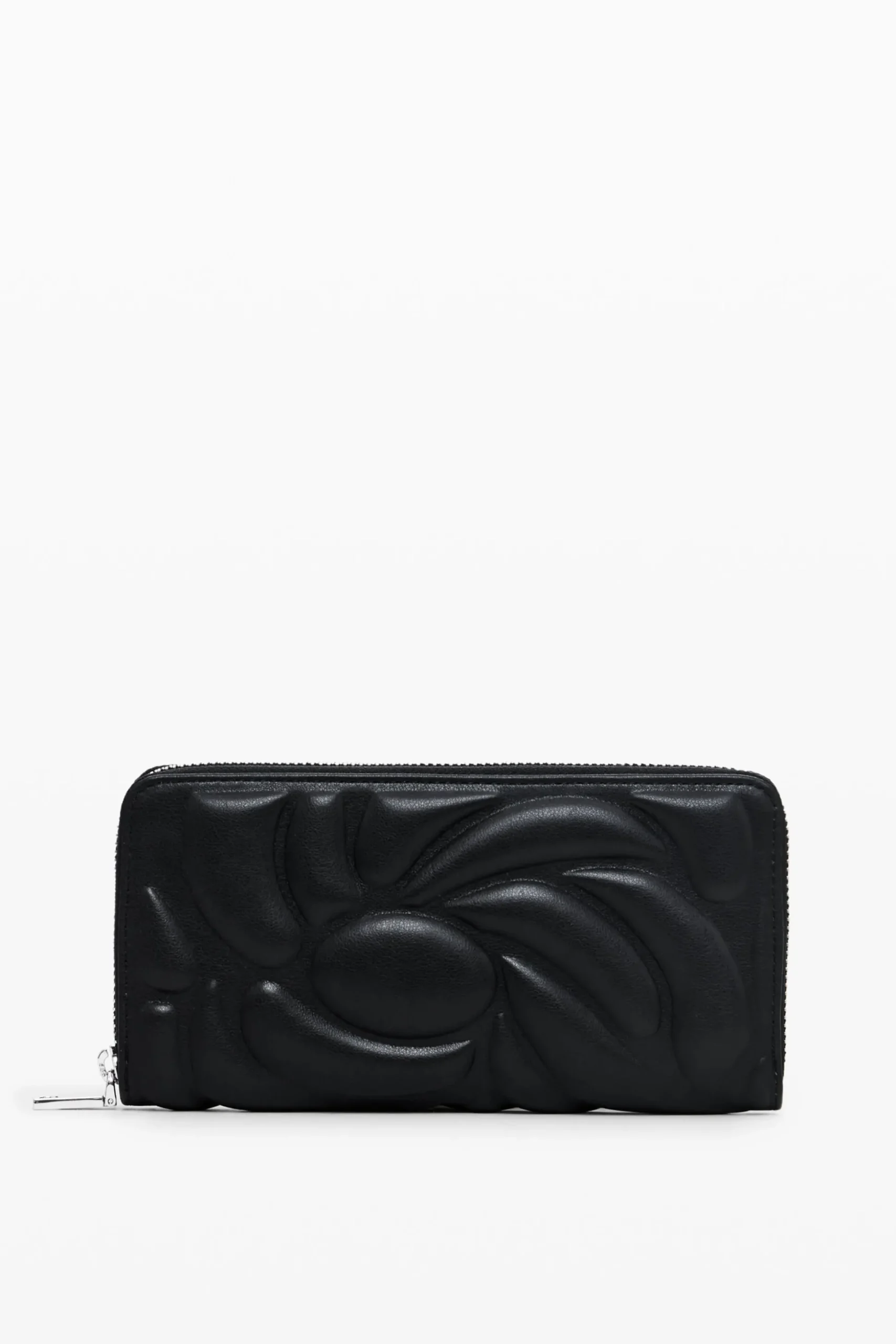 Geometric floral zip wallet