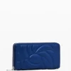 Geometric floral zip wallet